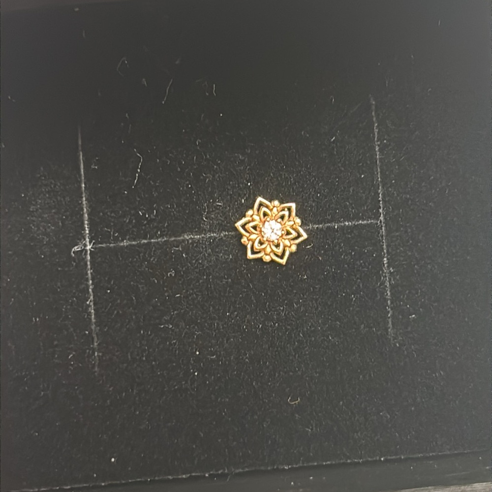 Buddha Jewelry Gold MANDALA - CZ - THREADLESS END - Picture 4 of 4